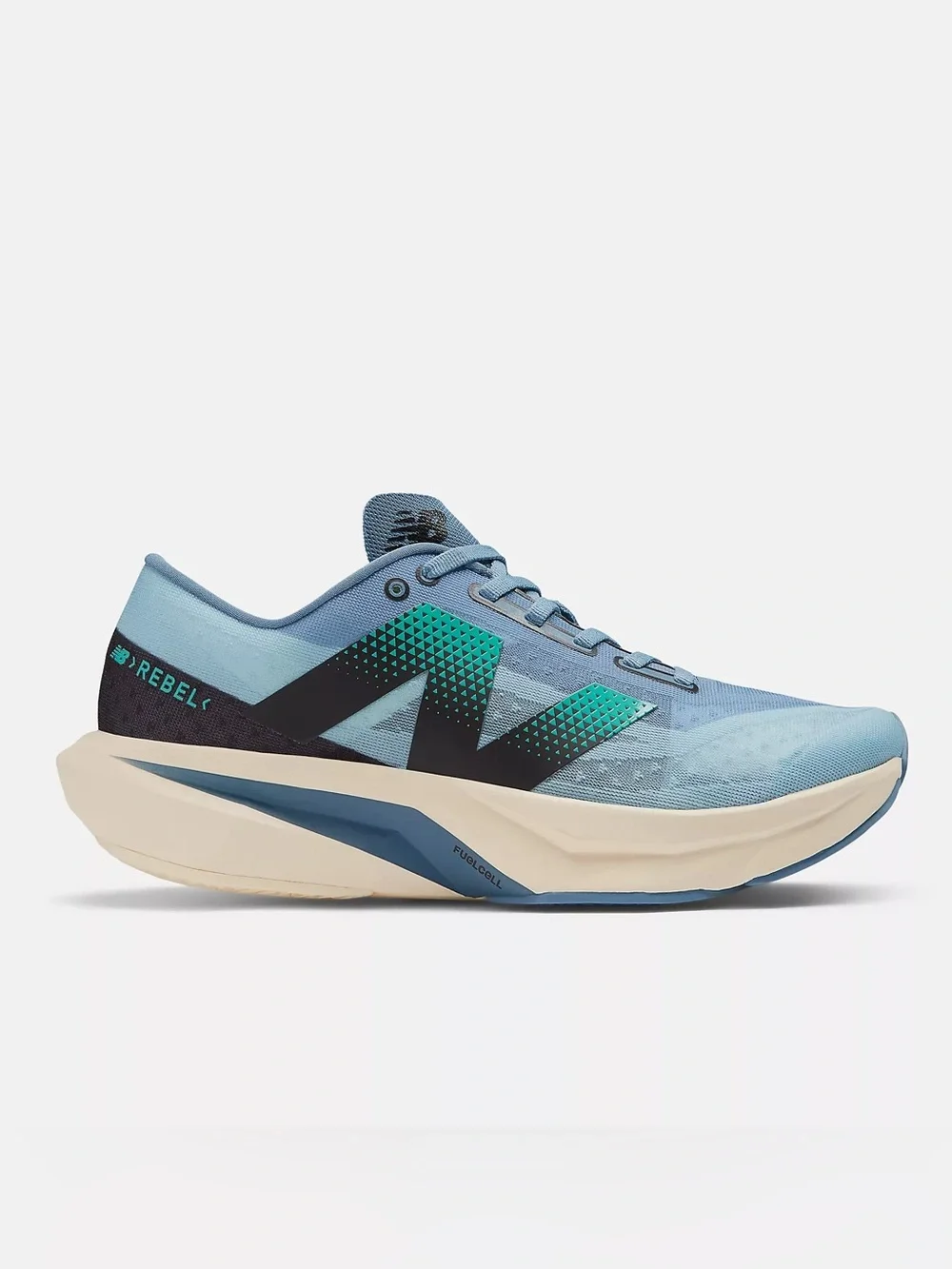 New Balance FuelCell Rebel v4 Heron Chrome Blue 2E